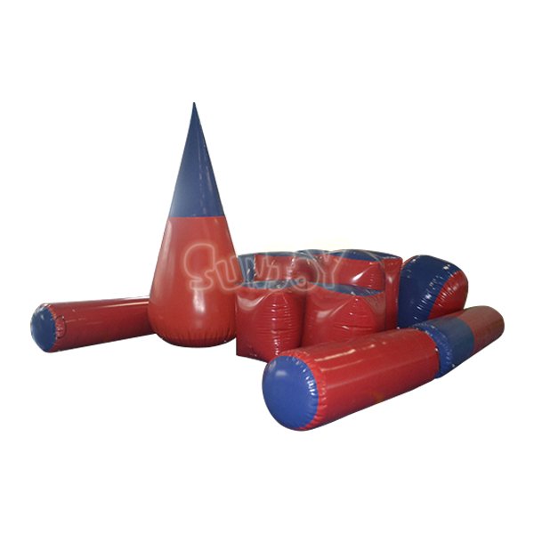 15 Pcs Red Blue Inflatable Bunkers
