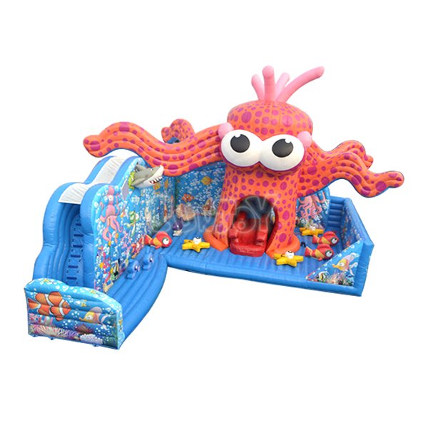 SJ-SL15120 Big Octopus Bouncy House Slide For Sale