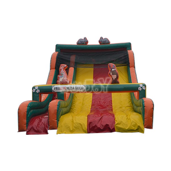 SJ-WSL15028 Triple Lane Inflatable Dry Slide For Sale