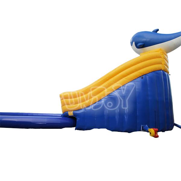 Triple Lane Inflatable Water Slide with Pool