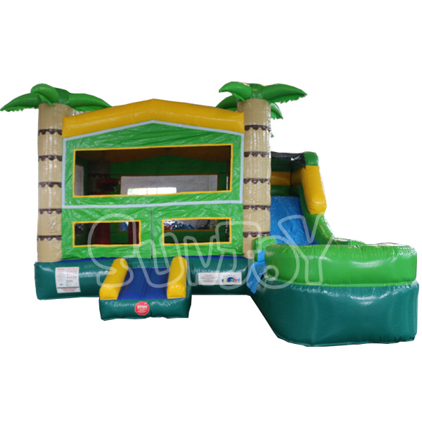 SJ-CO16061 5 In 1 Inflatable Combo Bounce House Water Slide