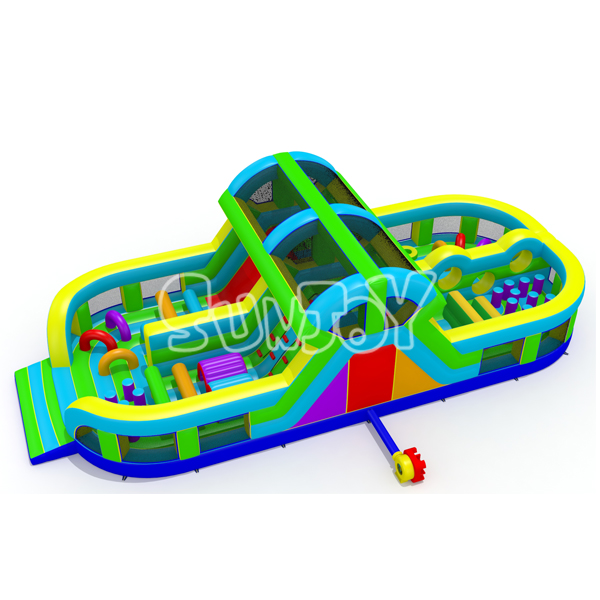 U-shaped Inflatable Obstacle Course For Kids New Design SJ-NOB17016