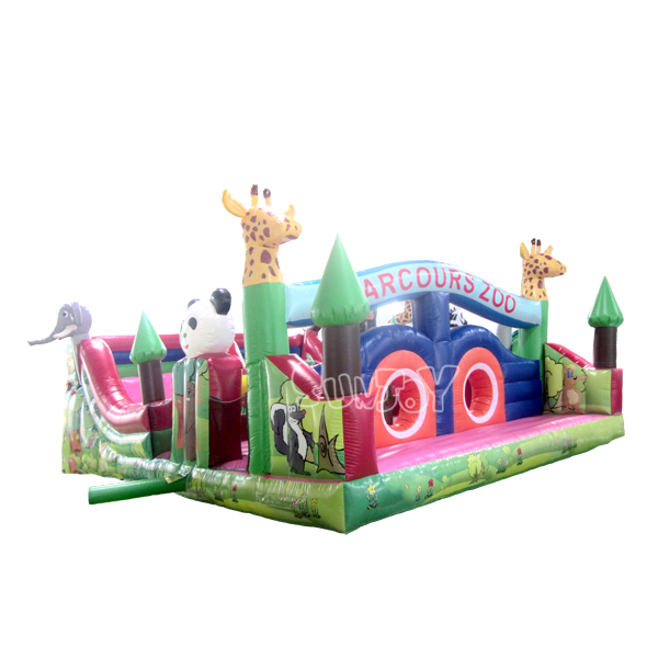 Kids Inflatable Zoo Obstacle Course For Sale SJ-OB17021