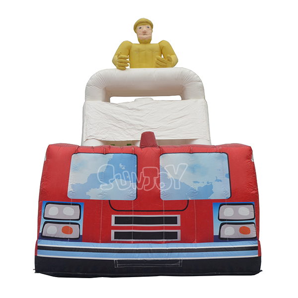 Giant Inflatable Fire Truck Bounce Slide Playground For Kids SJ-SL14051