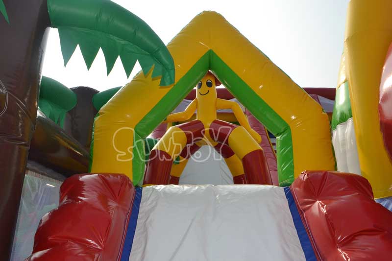 giant slides inflatable amusement park funny man