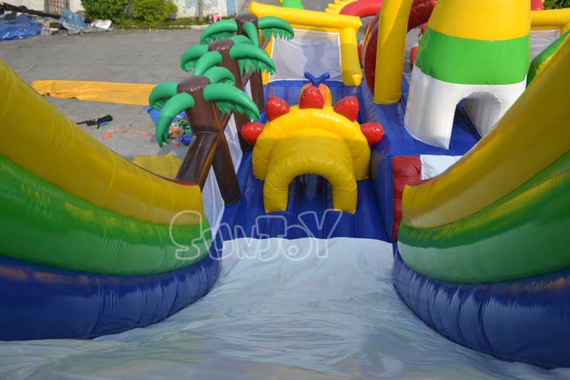 inflatable amusement park giant slide