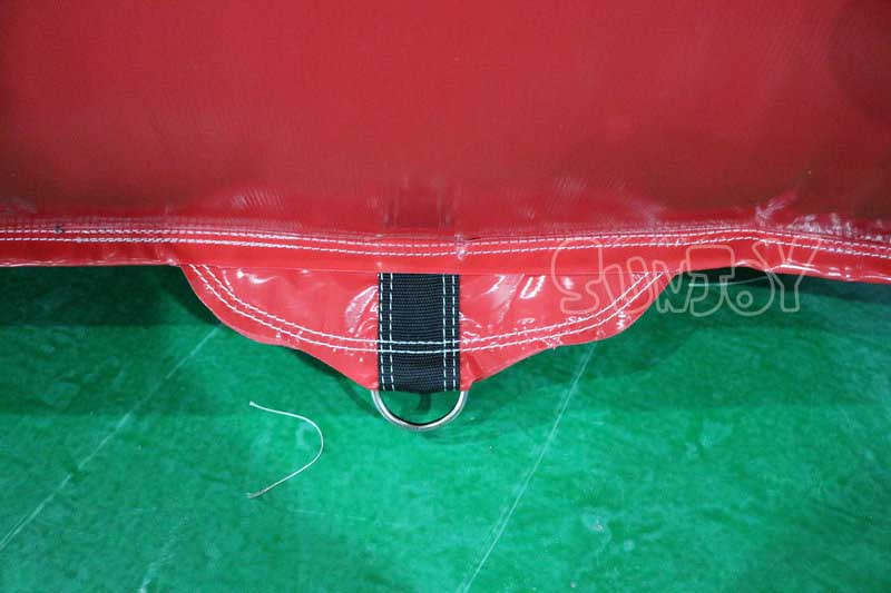 22ft red white inflatable slip n slide fixation detail