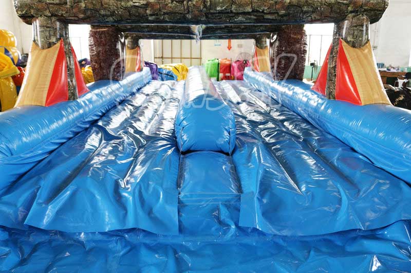 27ft log mountain wave inflatable slip and slide lanes