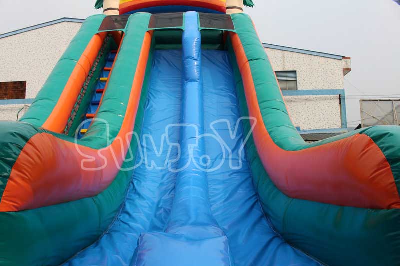 73ft palm tree combo inflatable water slide