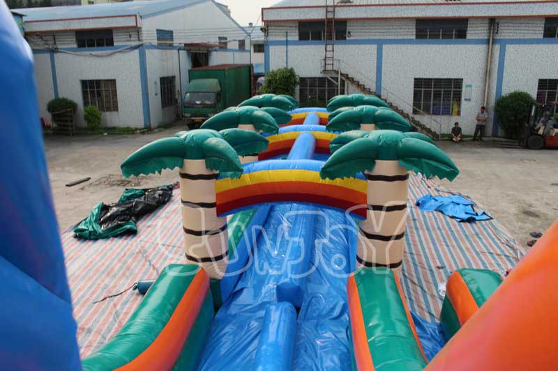 73ft palm tree combo inflatable slip n slide