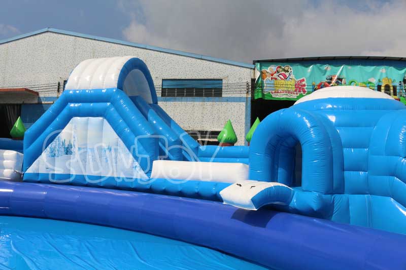 snow and ice inflatable water park part four