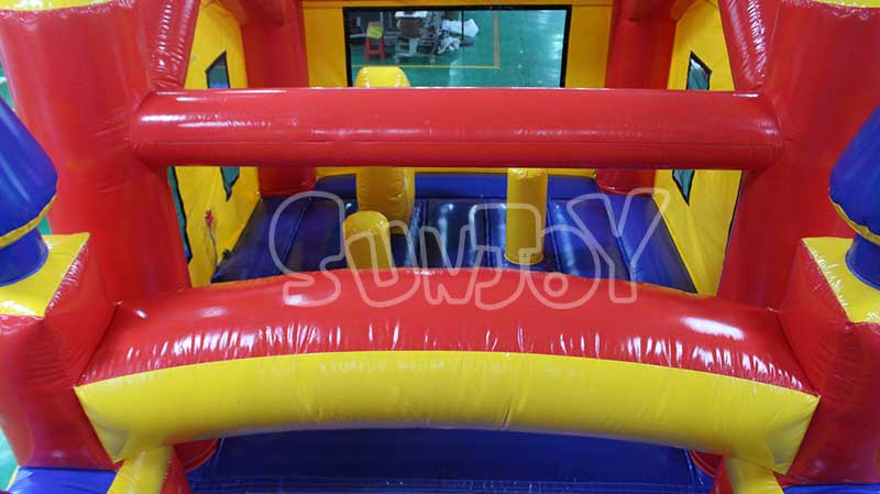 bouncy castle water slide combo inside structure