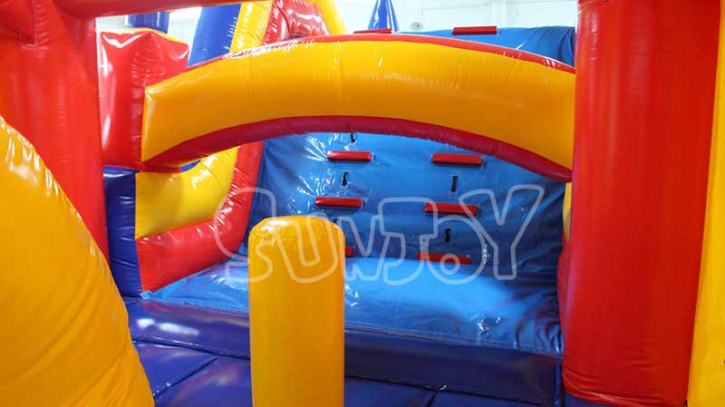 bouncy castle water slide combo inside detail