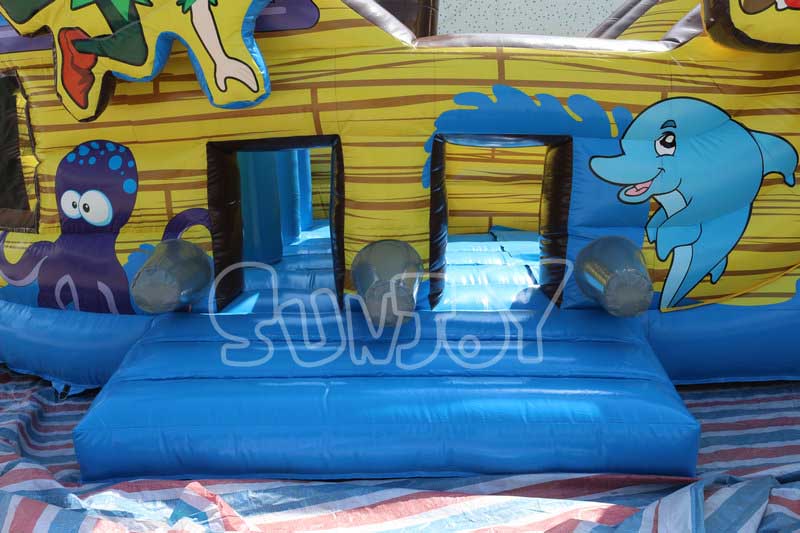 pirate ship inflatable combo entry