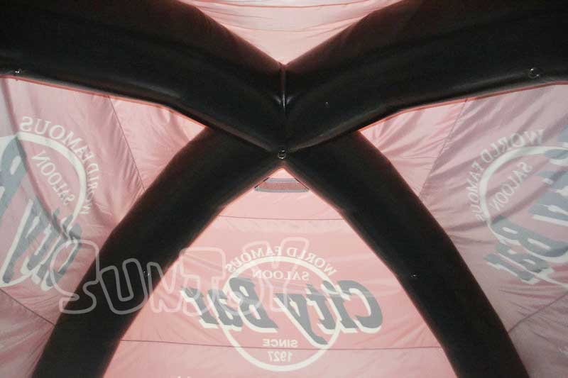 6m black legs inflatable tent top structure