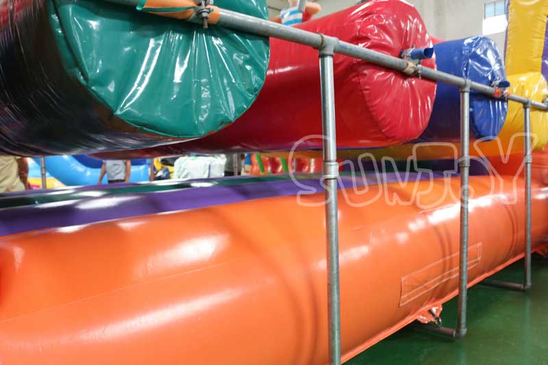 inflatable roller obstacle game steel frame