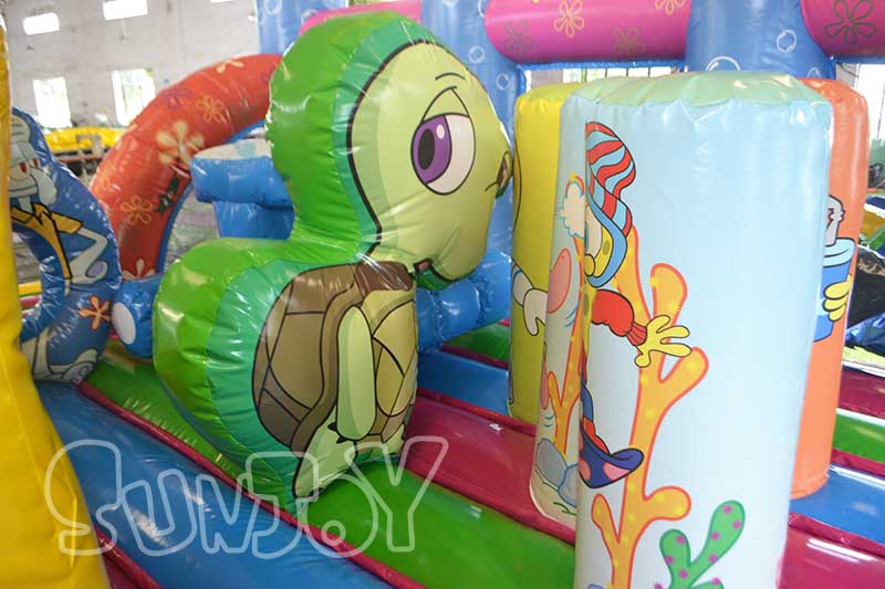 spongebob jump house combo inflatable turtle