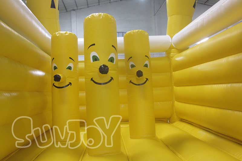 yellow tiger bounce house obstacle