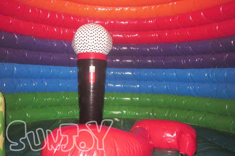 inflatable music dome microphone obstacle