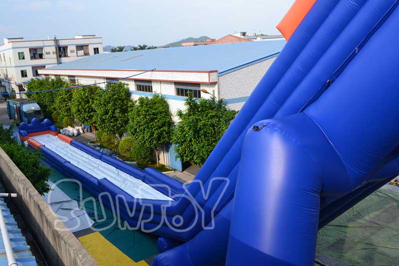top view of the big water slide