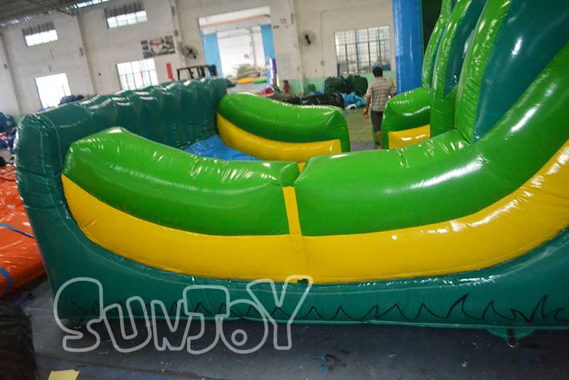 inflatable bumper wall at the bottom