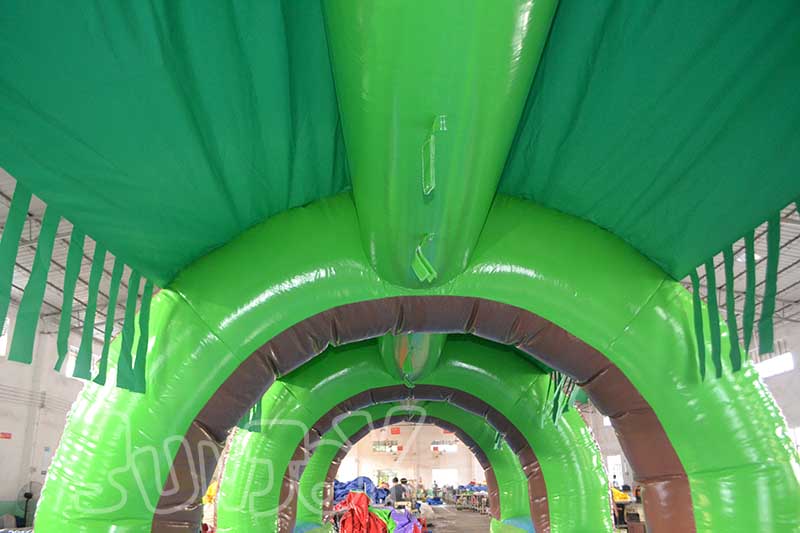 palm tree slip and slide top structure