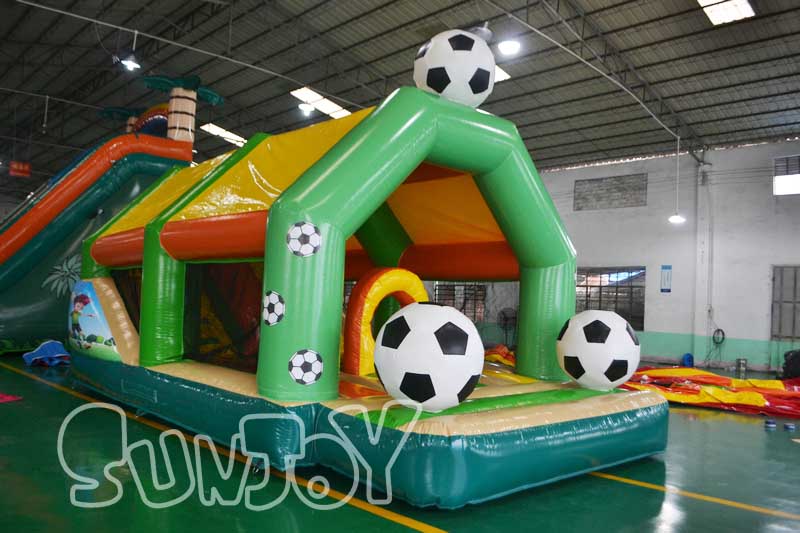 football theme inflatable jumper for kids