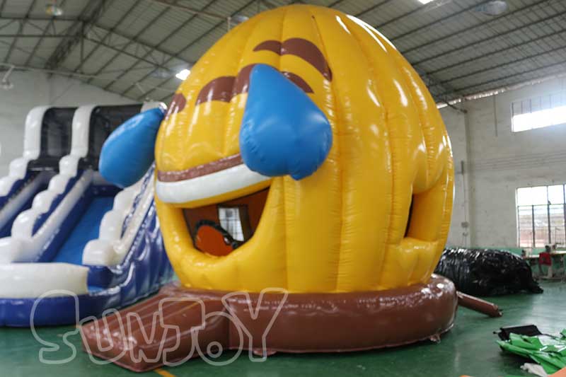 face with tears of joy inflatable dome