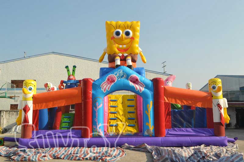 spongebob inflatable playground for kids