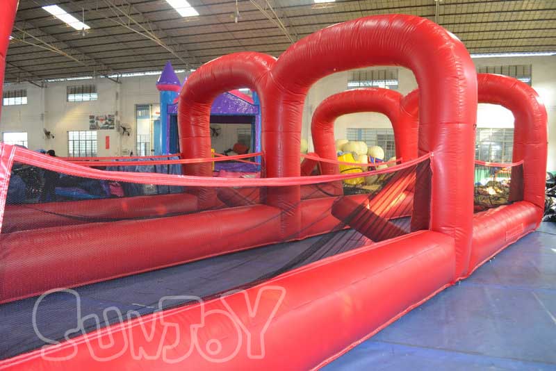 inflatable obstacle soccer field side net