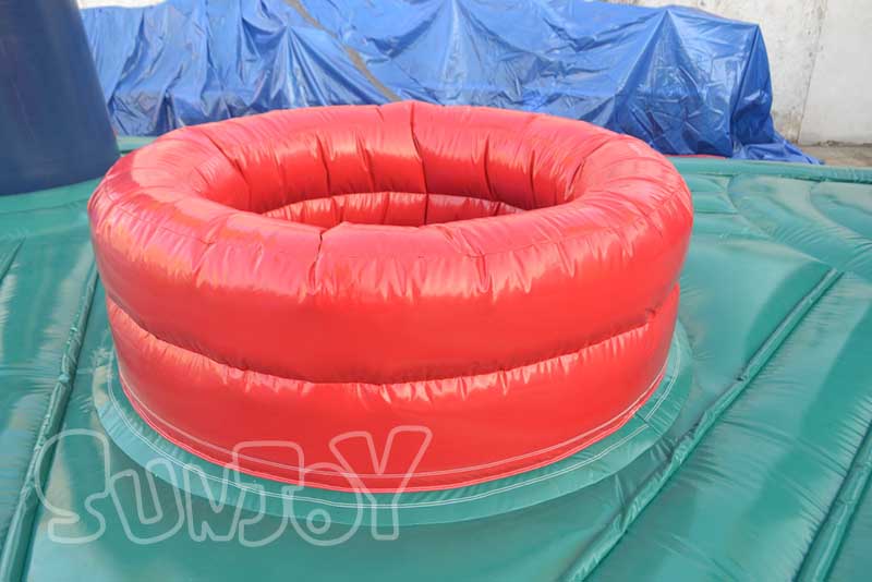 inflatable bungee trampoline middle pool