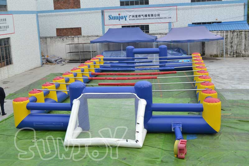 inflatable human foosball court