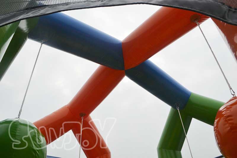 inflatable wrecking ball top structure
