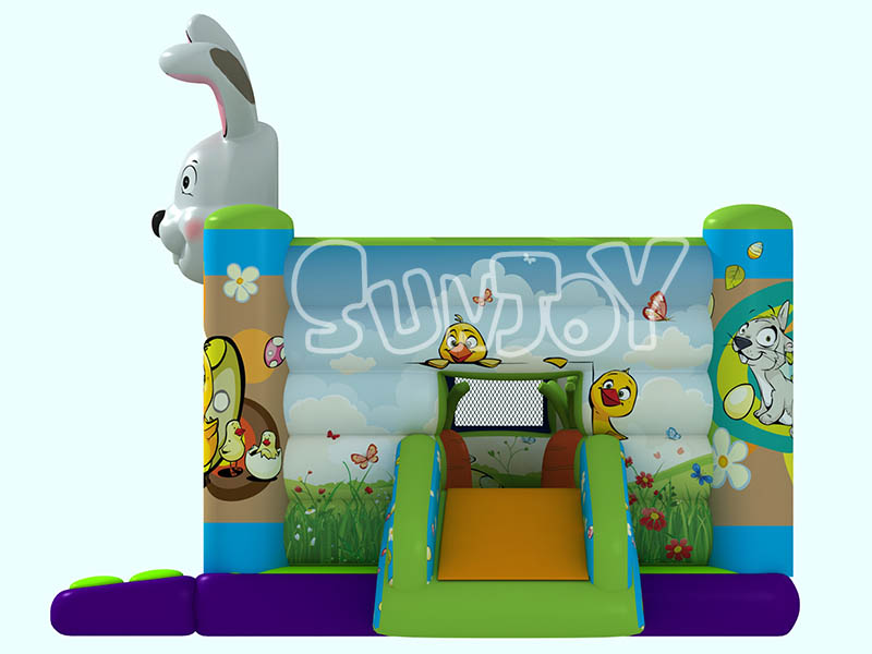 rabbit bounce house combo right side