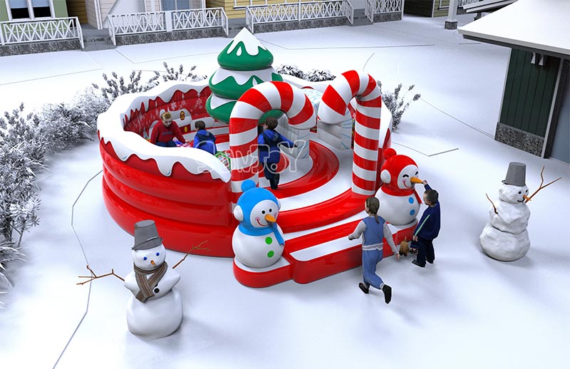 round Christmas bouncer used in winter