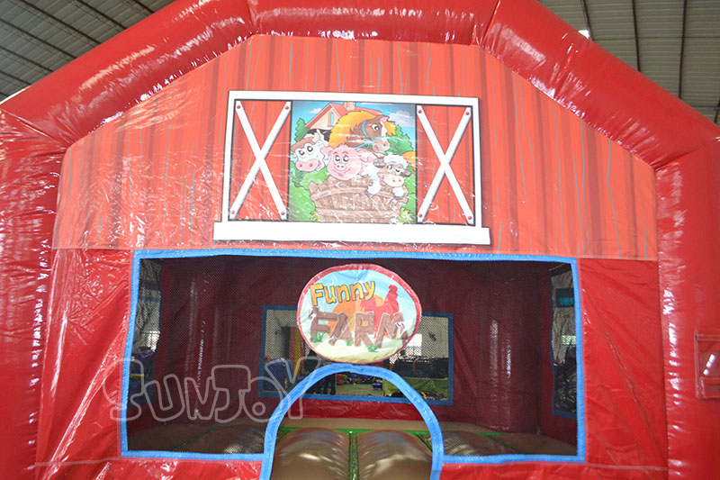 13x13 funny farm bounce house details 1