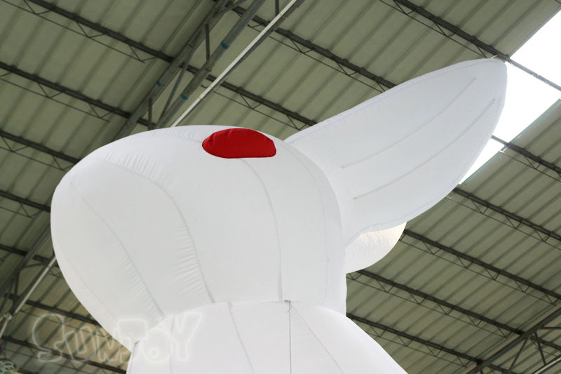 white rabbit inflatable cartoon details 1