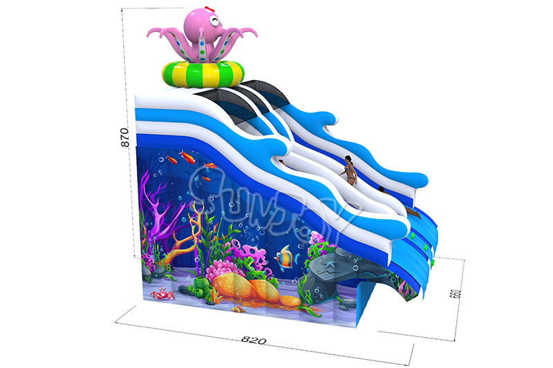 inflatable water slide size