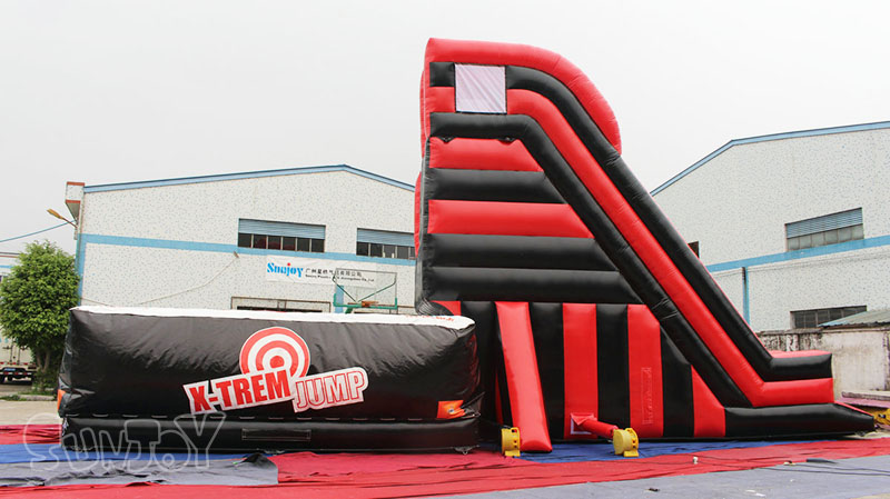 inflatable cliff jump left side