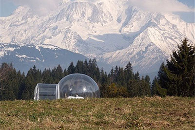 transparent inflatable camping tent