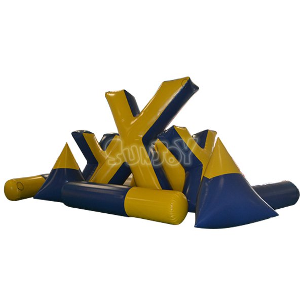 11 Pcs Paintball Bunkers Blue Yellow Inflatable Barriers SJ-PB15003
