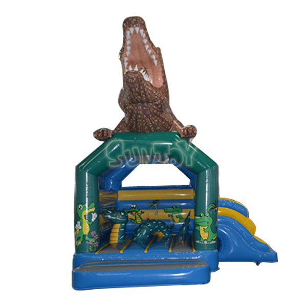 SJ-CO13046 Inflatable Crocodile Jumping House Slide Combo