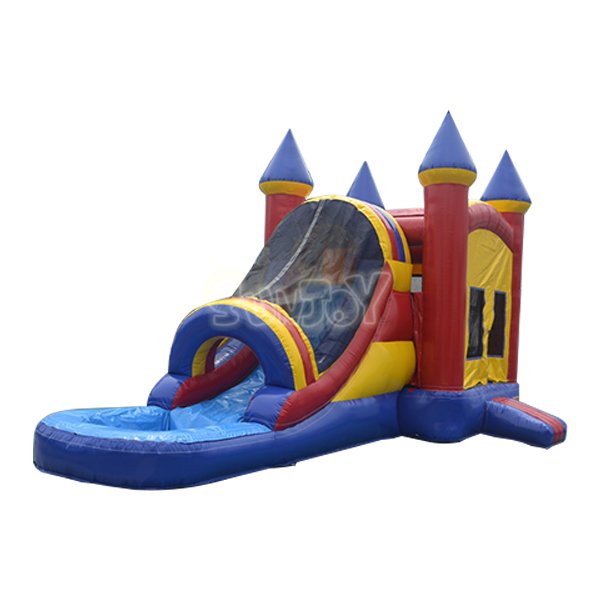 Rainbow Water Slide Bounce House