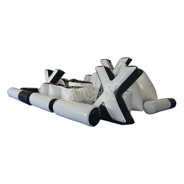23 Pcs White And Black Color Inflatable Paintball Bunkers SJ-PB13008