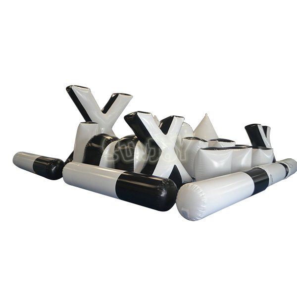 23 Pcs White Black Paintball Bunkers