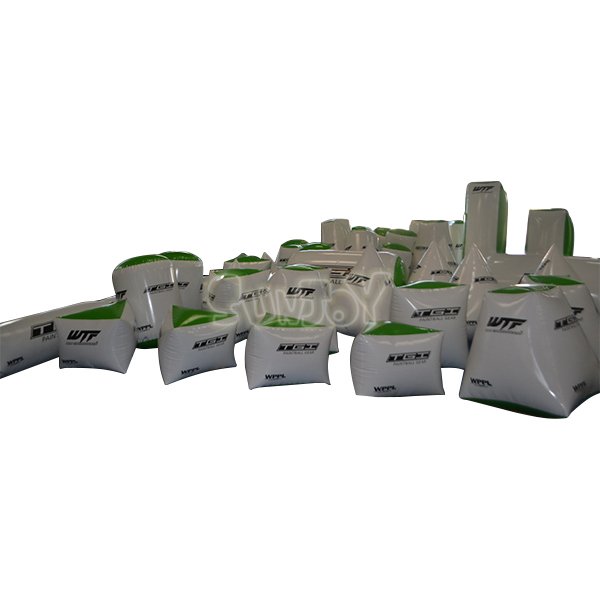 44 Pcs White Green Paintball Bunkers With Logo Printing SJ-PB13016