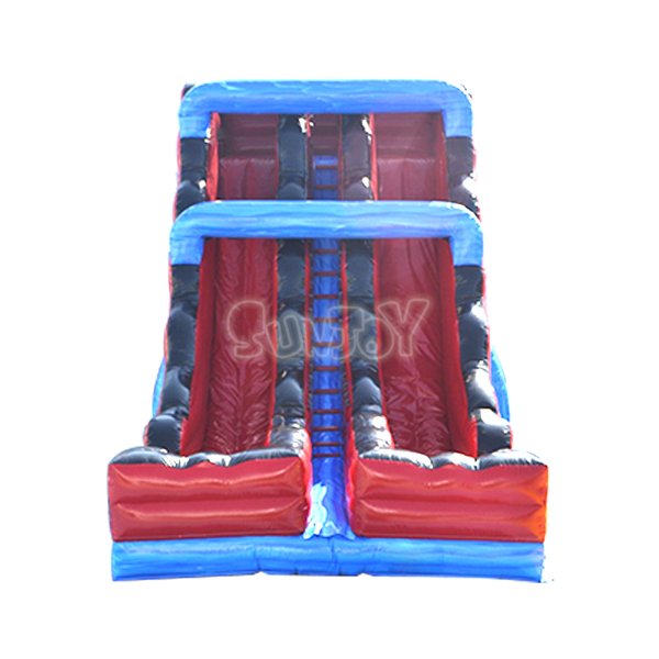SJ-SL15108 22FT Double Lane Inflatable Dry Slide For Sale