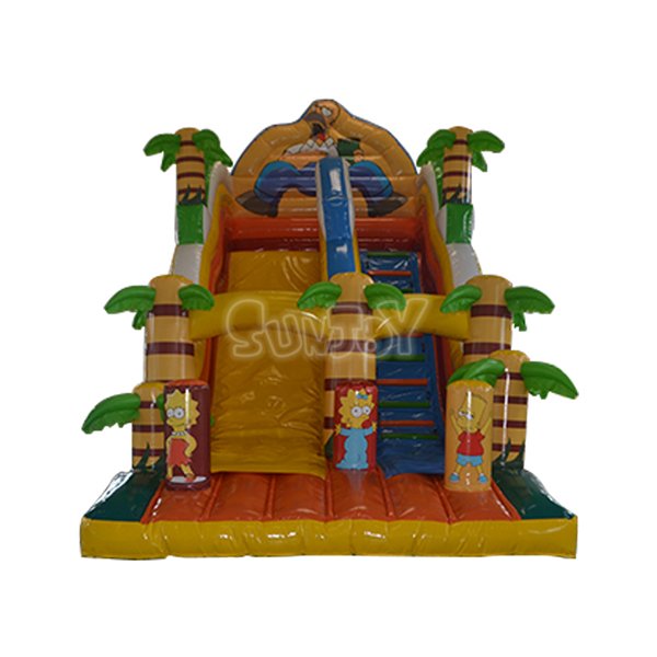 SJ-SL14013 20FT The Simpsons Inflatable Dry Slide For Sale