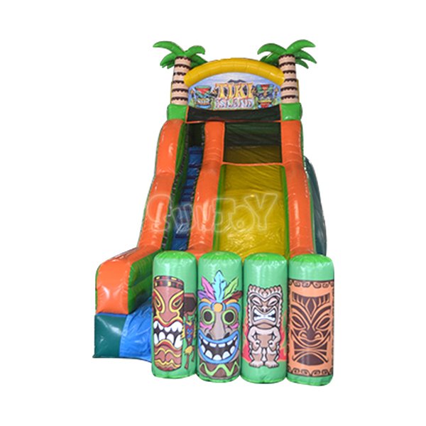 SJ-SL15135 19 Feet Tiki Island Inflatable Dry Slide