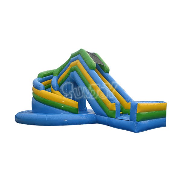 15FT Inflatable Curve Slide With Bright Color SJ-SL14022